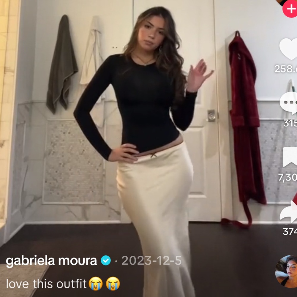 Zara Black-Trim Cream Top